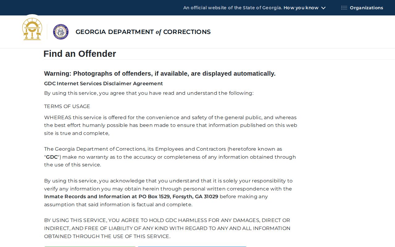 GDC offender search for a Dooly County inmate release date